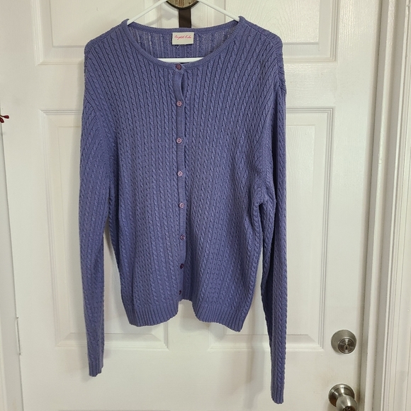 Crystal Kobe Woman's Knit Long Sleeve Button Down Sweater, Size:Medium - Picture 2 of 15